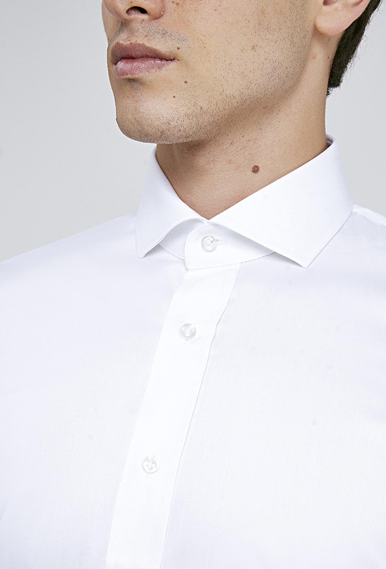Ds Damat Slim Fit Beyaz Düz %100 Pamuk Gömlek