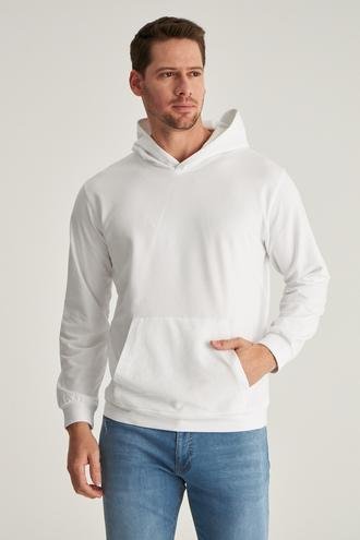 Ds Damat Relaxed Fit Beyaz Pamuklu Logo Baskılı Sweatshirt - 8683578004414 | D'S Damat
