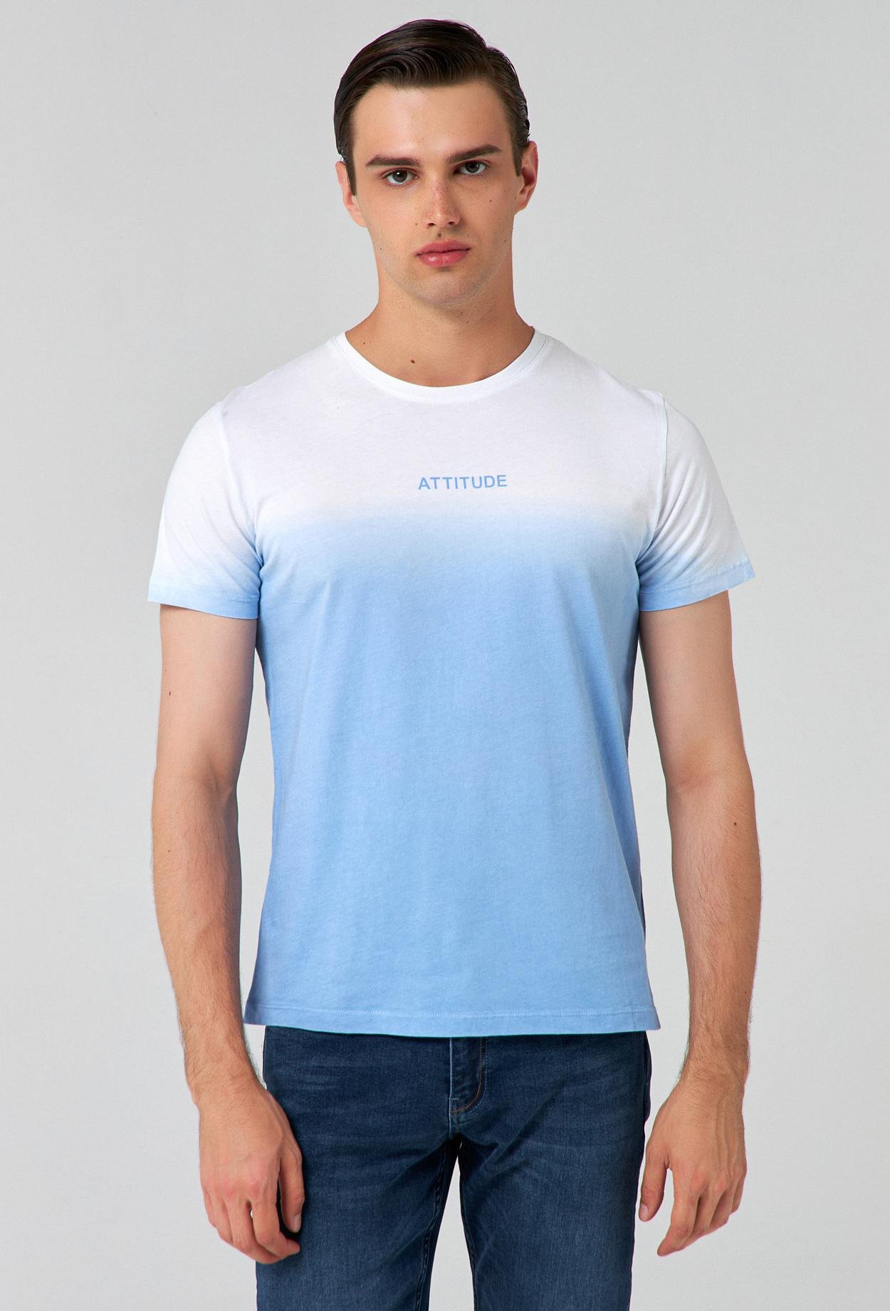 Twn Slim Fit Mavi %100 Pamuk T-Shirt