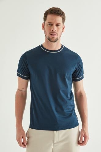 Twn Slim Fit Lacivert %100 Pamuk T-Shirt