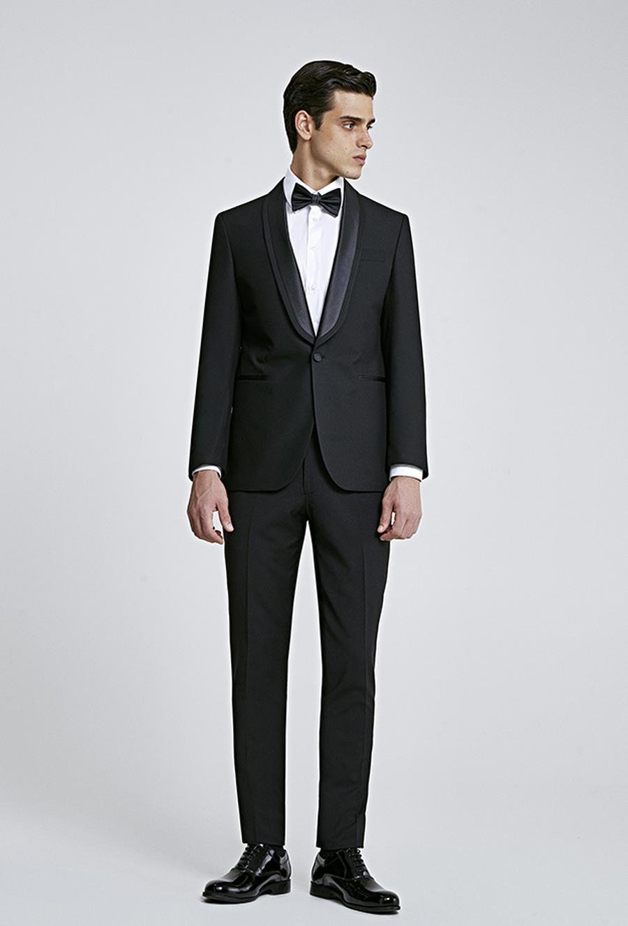 Ds Damat Slim Fit Siyah Düz Damatlık & Smokin Takim Elbise - 8683219102219 | D'S Damat