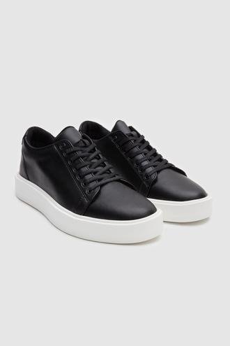 Twn Siyah Kalın Beyaz Tabanlı Sneaker Ayakkabi - 8683578010262 | D'S Damat