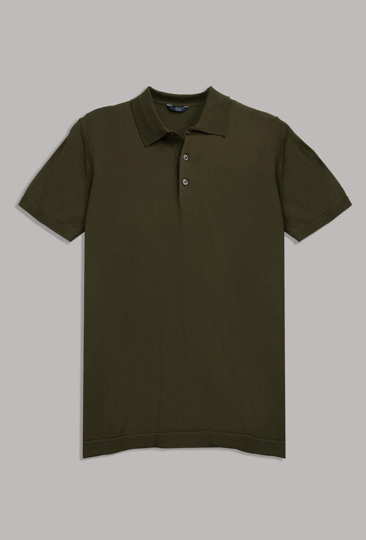 Ds Damat Slim Fit Haki Düz Örgü Rayon Örme T-Shirt