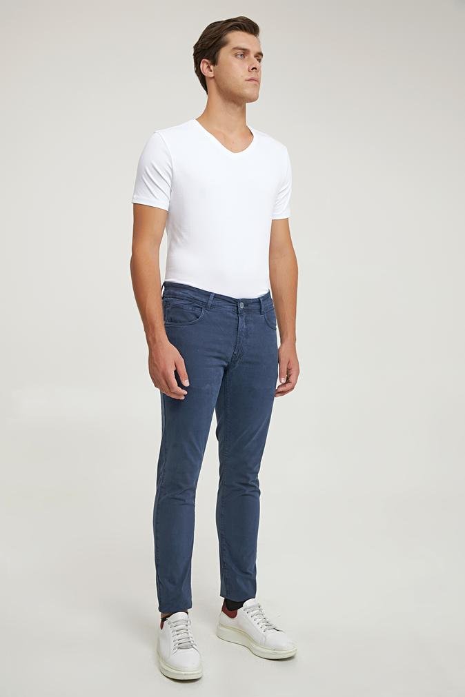 Tween Super Slim Fit Lacivert Pamuklu Likralı Chino Pantolon - 8682365211028 | Damat Tween