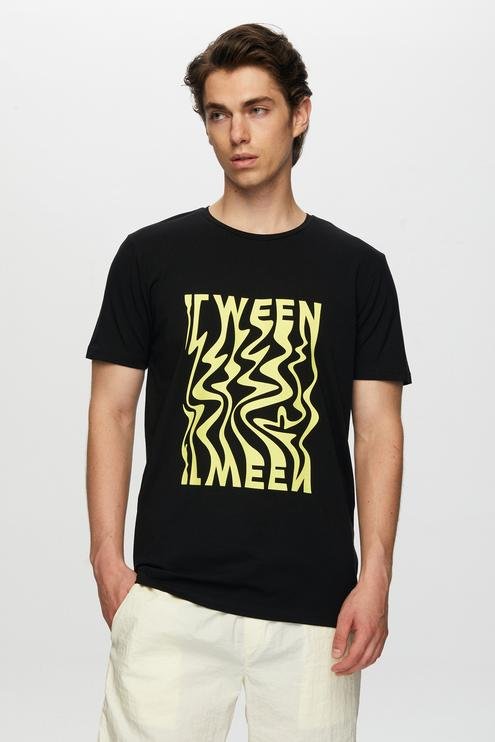 Tween Siyah %100 Pamuklu T-Shirt - 8682365795658 | Damat Tween