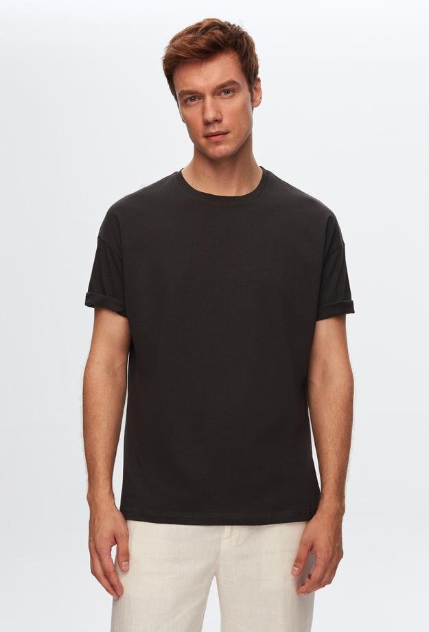 Ds Damat Oversize Lacivert/Bordo/Beyaz/Vizon/Antrasit 5'Li Oversize %100 Pamuk T-Shirt