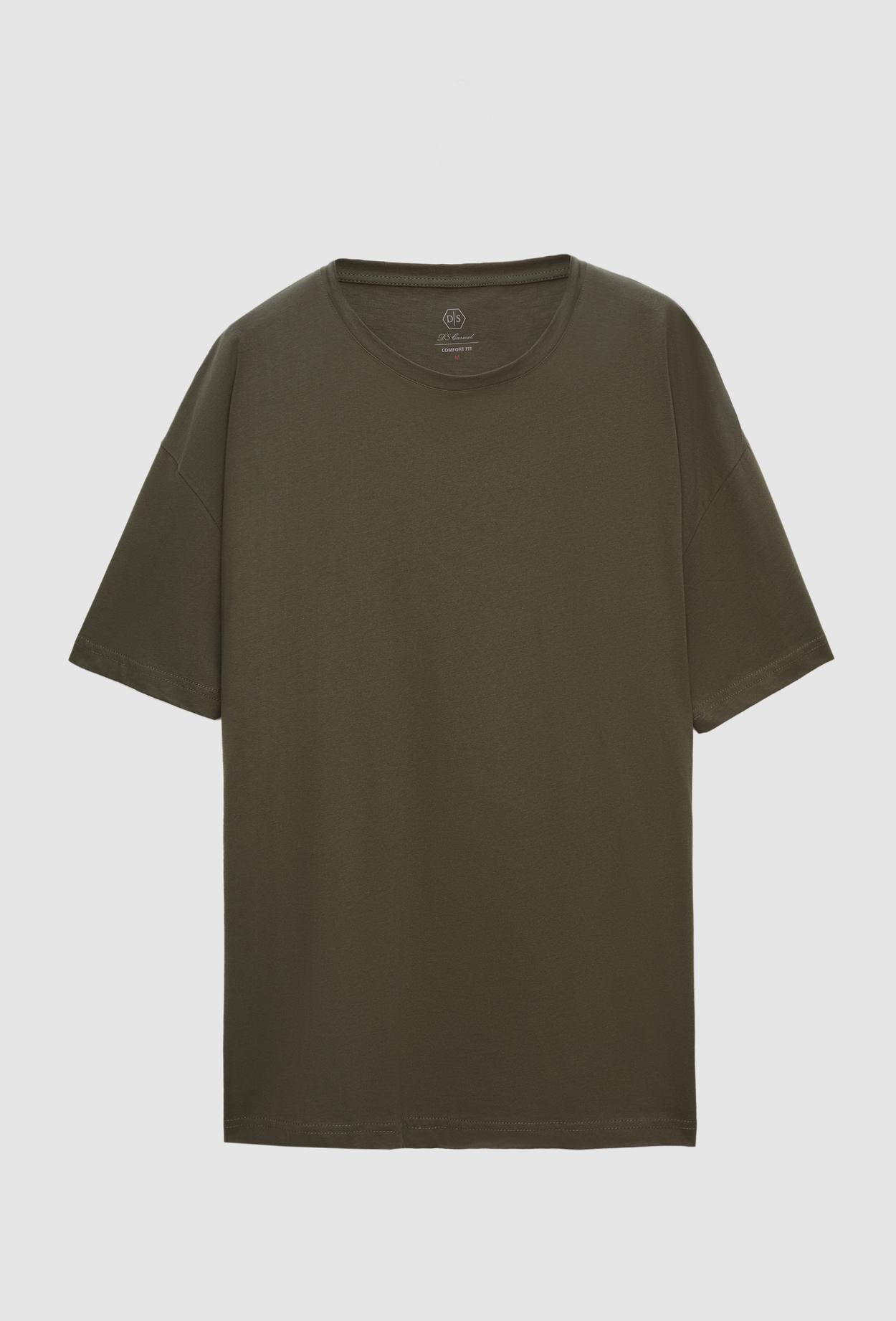 Ds Damat Oversize Haki %100 Pamuk T-Shirt