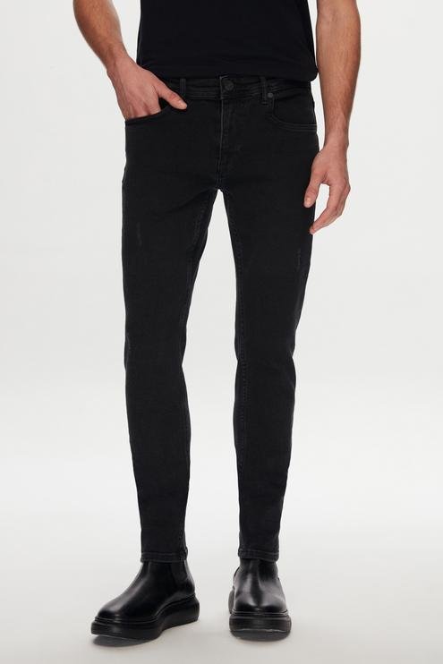 Tween Super Slim Fit Siyah Denim Pamuklu Likralı Denim Pantolon - 8683408470037 | Damat Tween