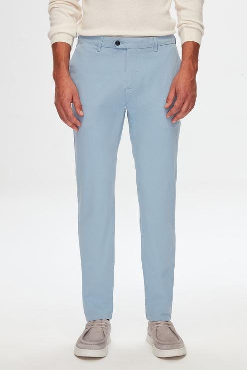 Damat Slim Fit Mavi Bi Strech Pamuklu Beli İçten Lastikli Chino Pantolon - 8683408608935 | Damat Tween