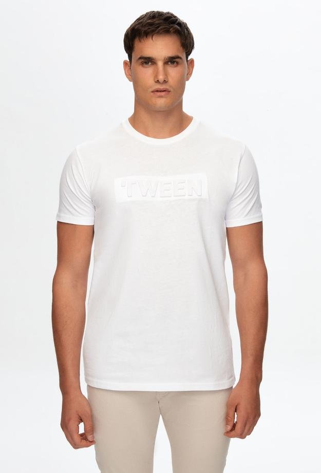 Tween Kırık Beyaz Kabartmalı T-Shirt - 8683408792115 | Damat Tween