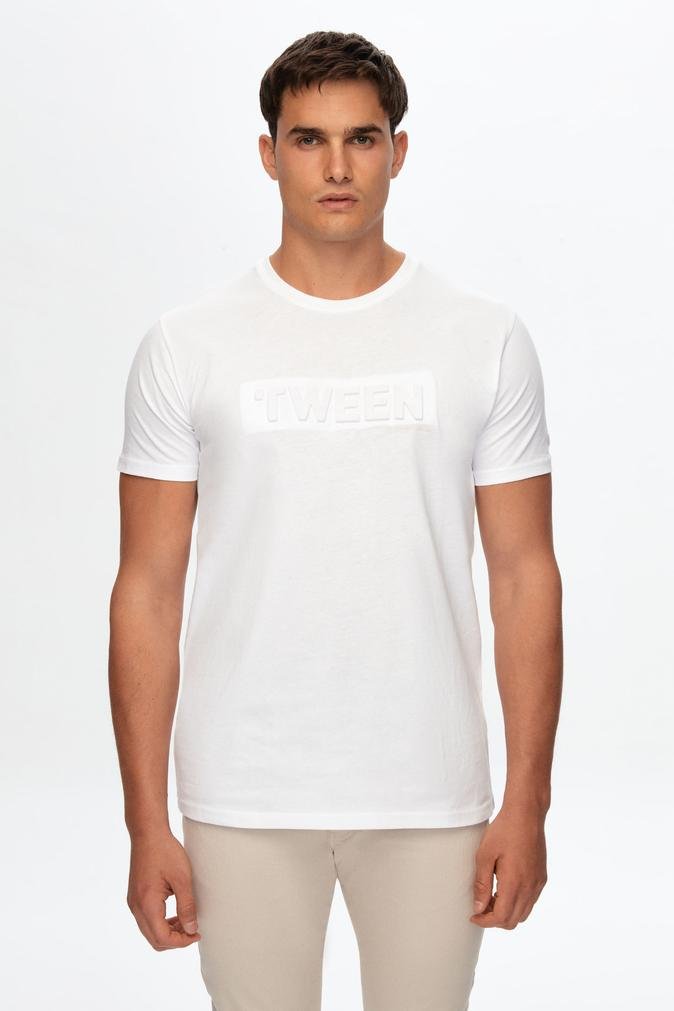 Tween Kırık Beyaz Kabartmalı T-Shirt - 8683408792115 | Damat Tween