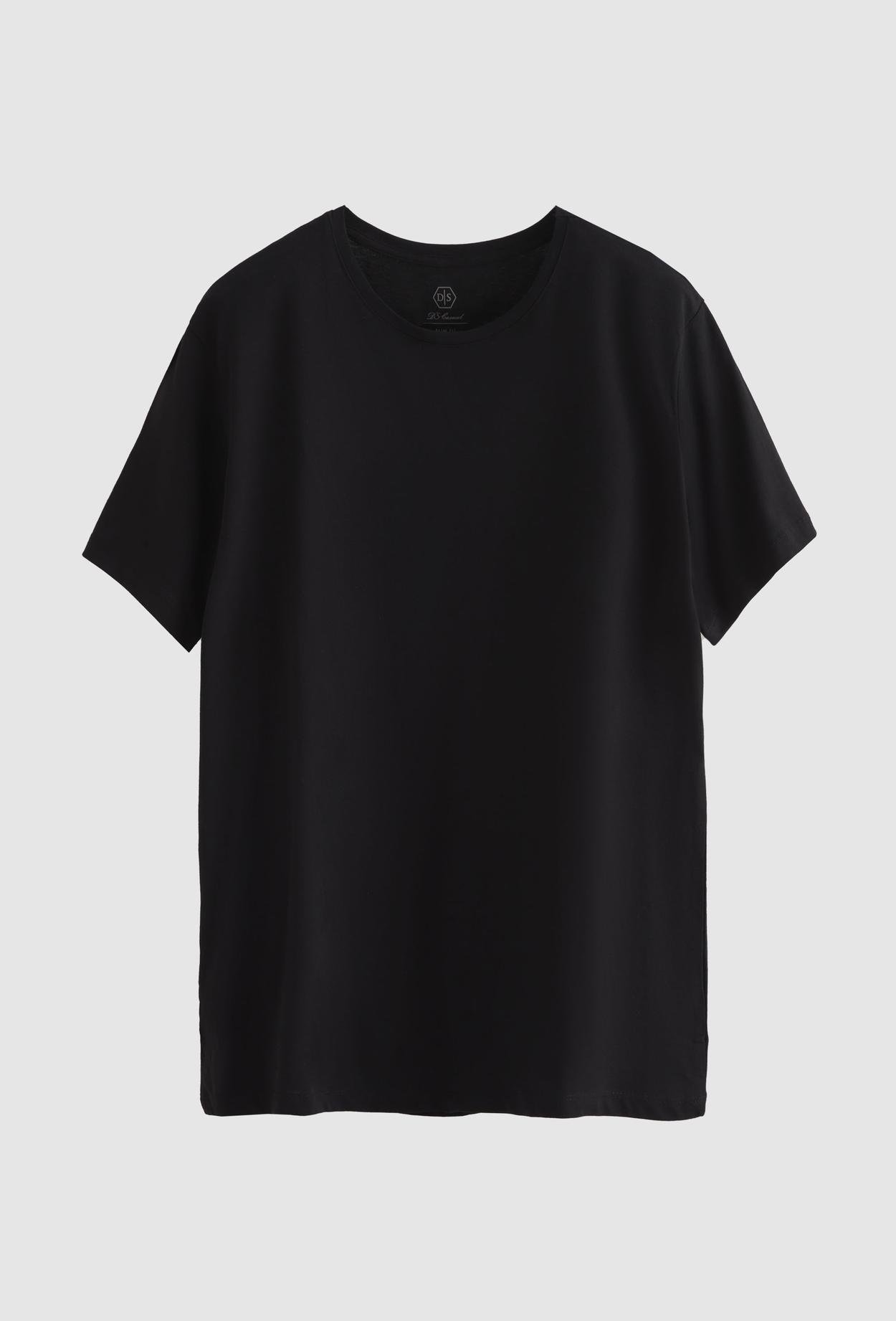Ds Damat Slim Fit Siyah %100 Pamuklu T-Shirt