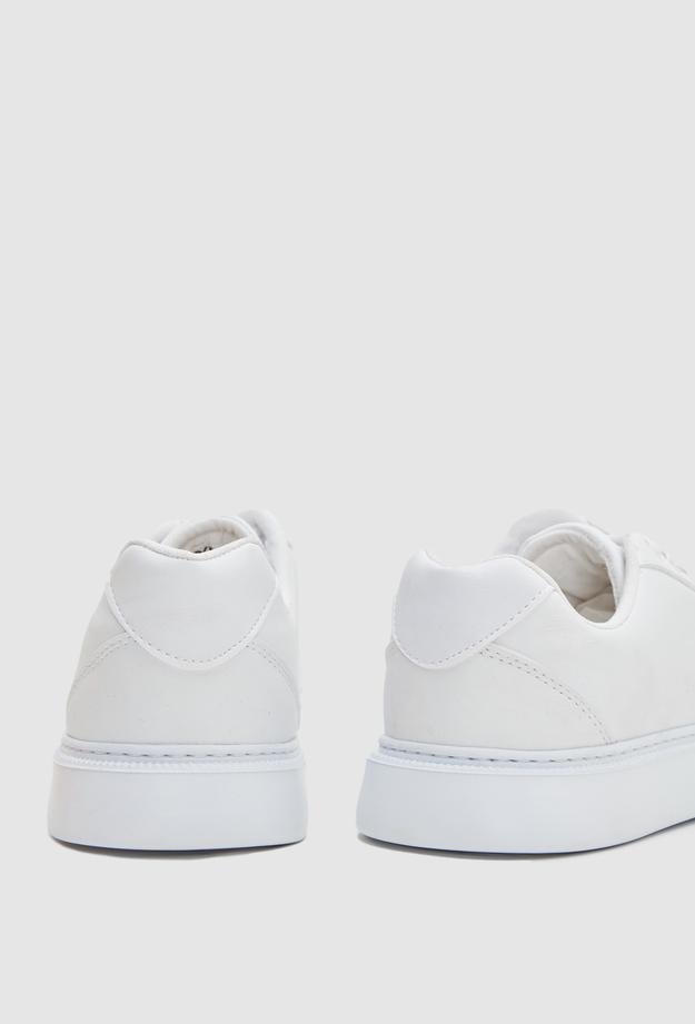 Twn Beyaz Kalın Beyaz Tabanlı Sneaker Ayakkabi