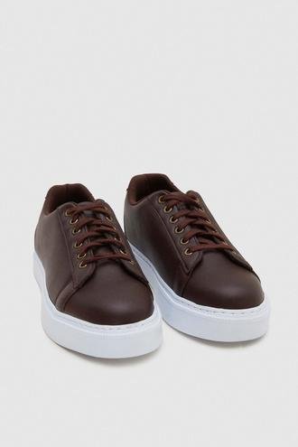 Twn Kahverengi Kalın Beyaz Tabanlı Sneaker Ayakkabi - 8683578026294 | D'S Damat