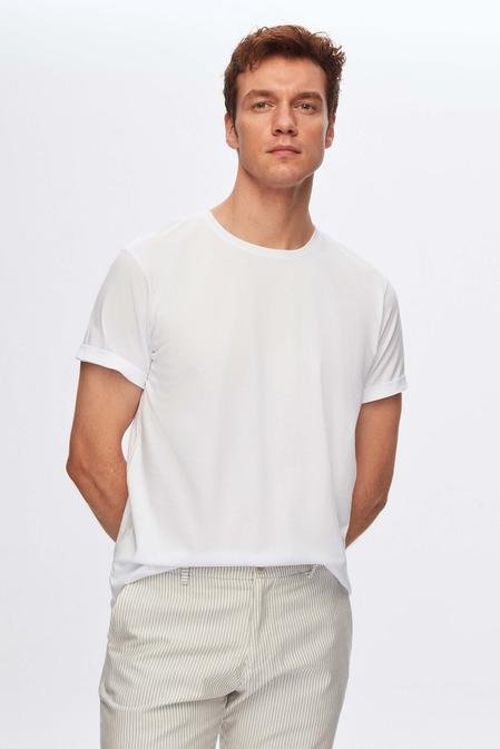 Ds Damat Beyaz %100 Pamuklu T-Shirt - 8682060252418 | D'S Damat