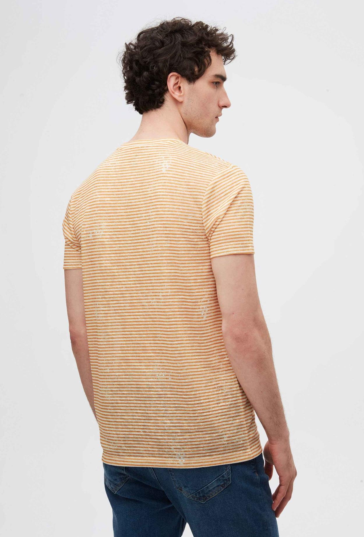 Twn Slim Fit Mango Çizgi Baskılı T-Shirt