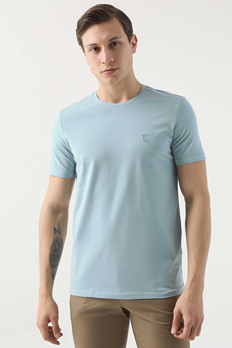 Twn Slim Fit Mint Düz T-Shirt - 8683219966521 | D'S Damat