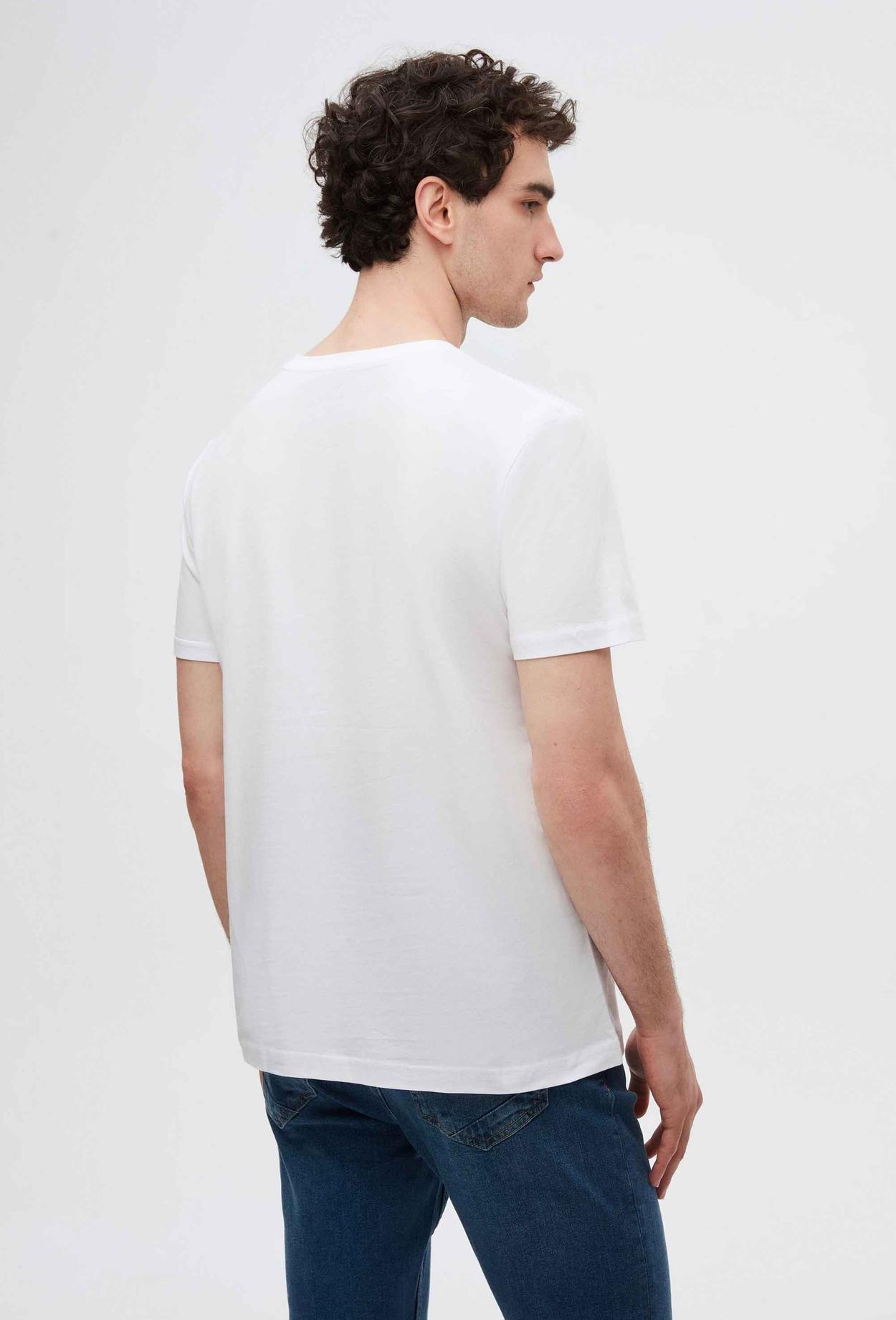 Ds Damat Regular Fit Beyaz Baskılı %100 Pamuk T-Shirt
