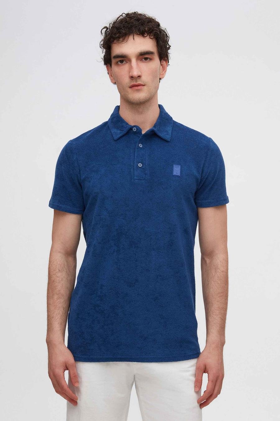 Twn Slim Fit Saks Mavi Düz Örgü T-Shirt - 8683925089552 | D'S Damat