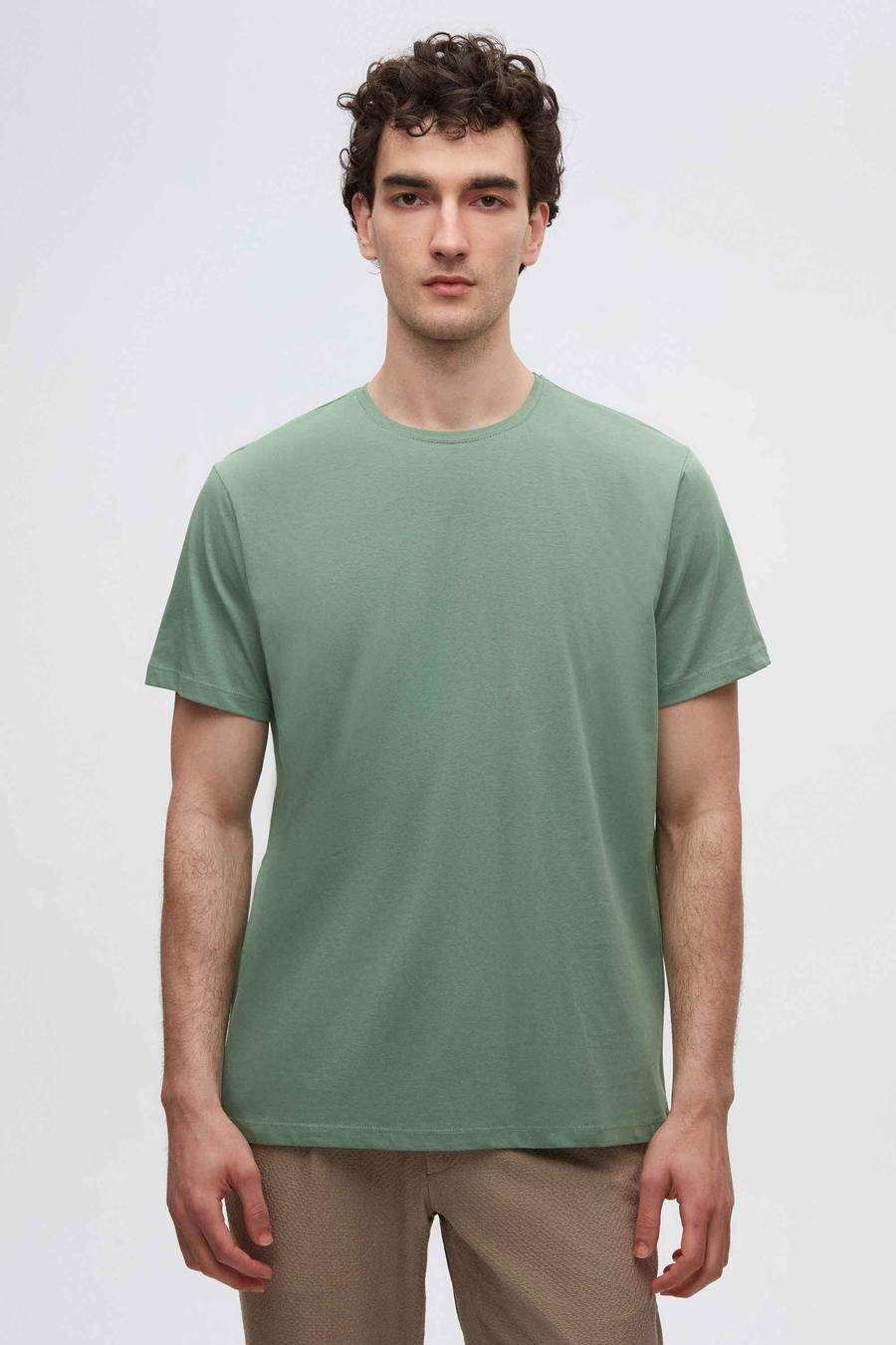 Ds Damat Yeşil %100 Pamuklu T-Shirt - 8683578028656 | D'S Damat