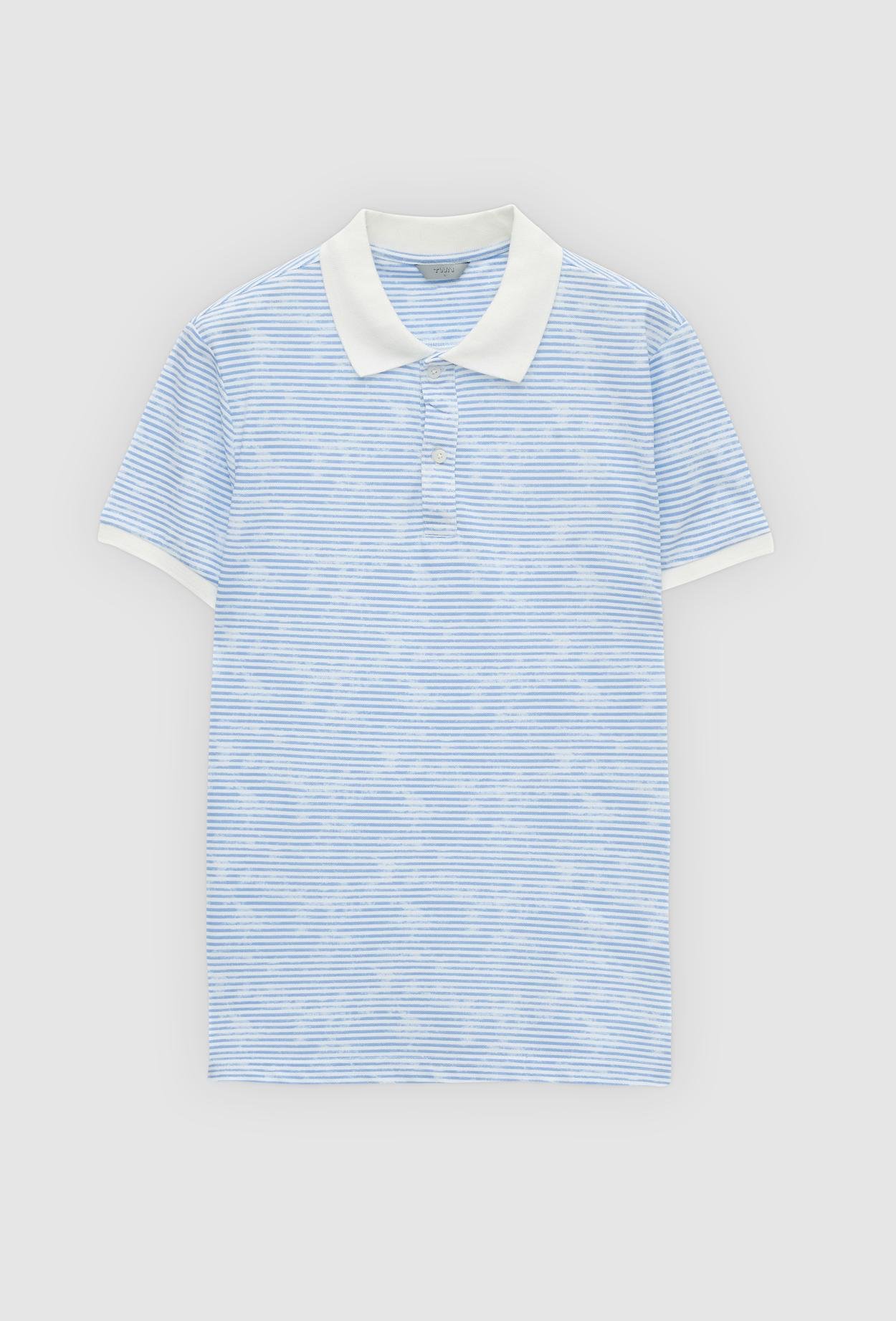 Twn Slim Fit Mavi Baskılı T-Shirt