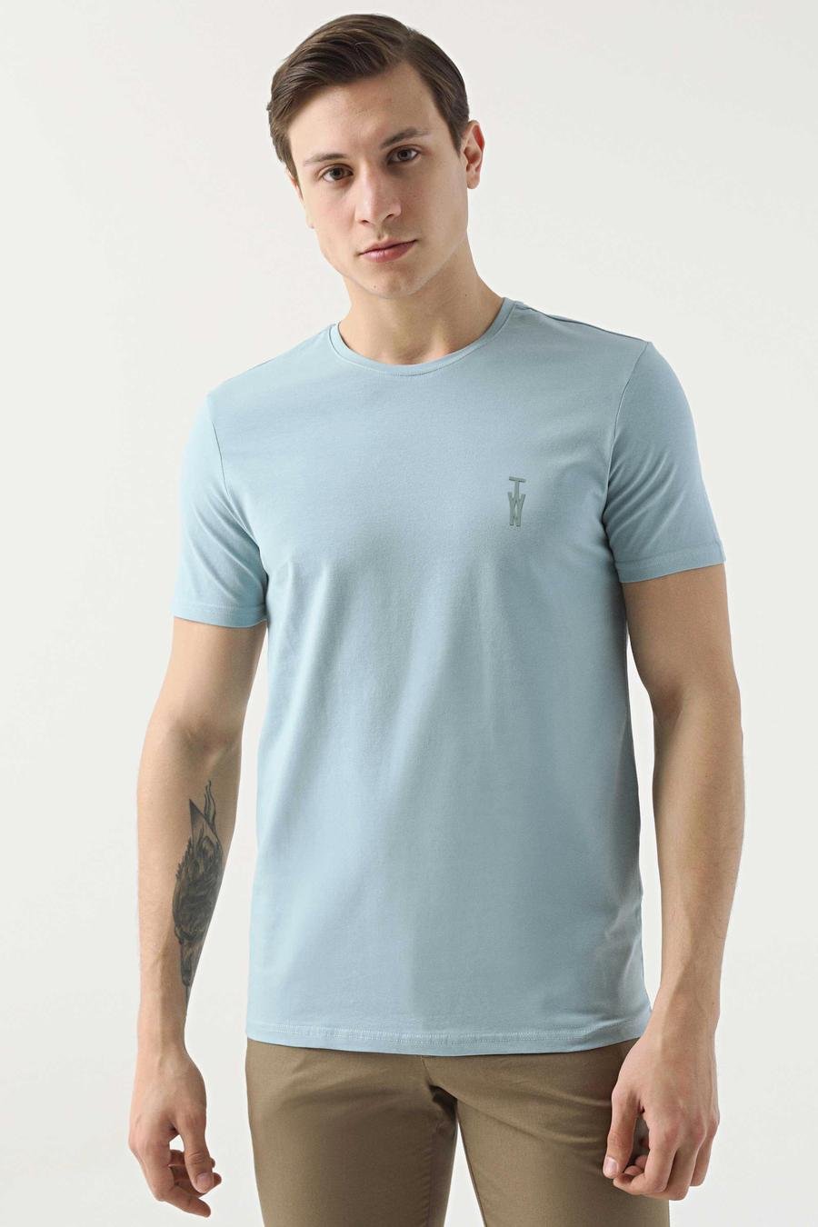 Twn Slim Fit Mint Düz T-Shirt - 8683219966521 | D'S Damat