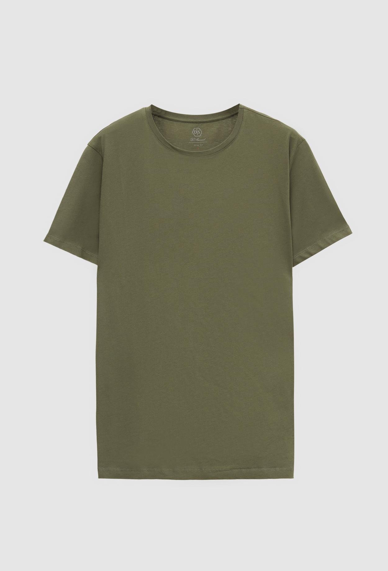 Ds Damat Haki %100 Pamuklu T-Shirt
