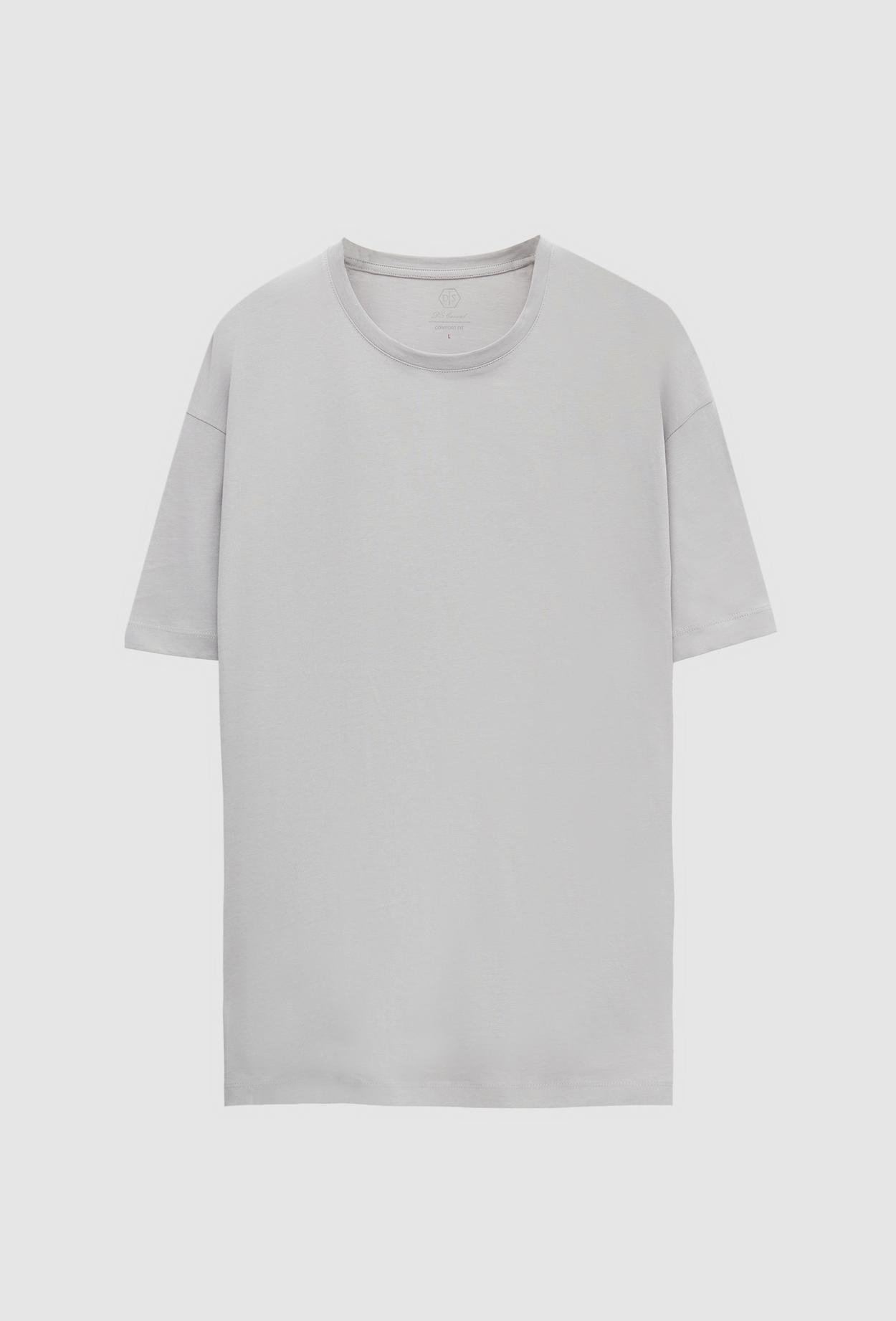 Ds Damat Oversize Gri %100 Pamuk T-Shirt