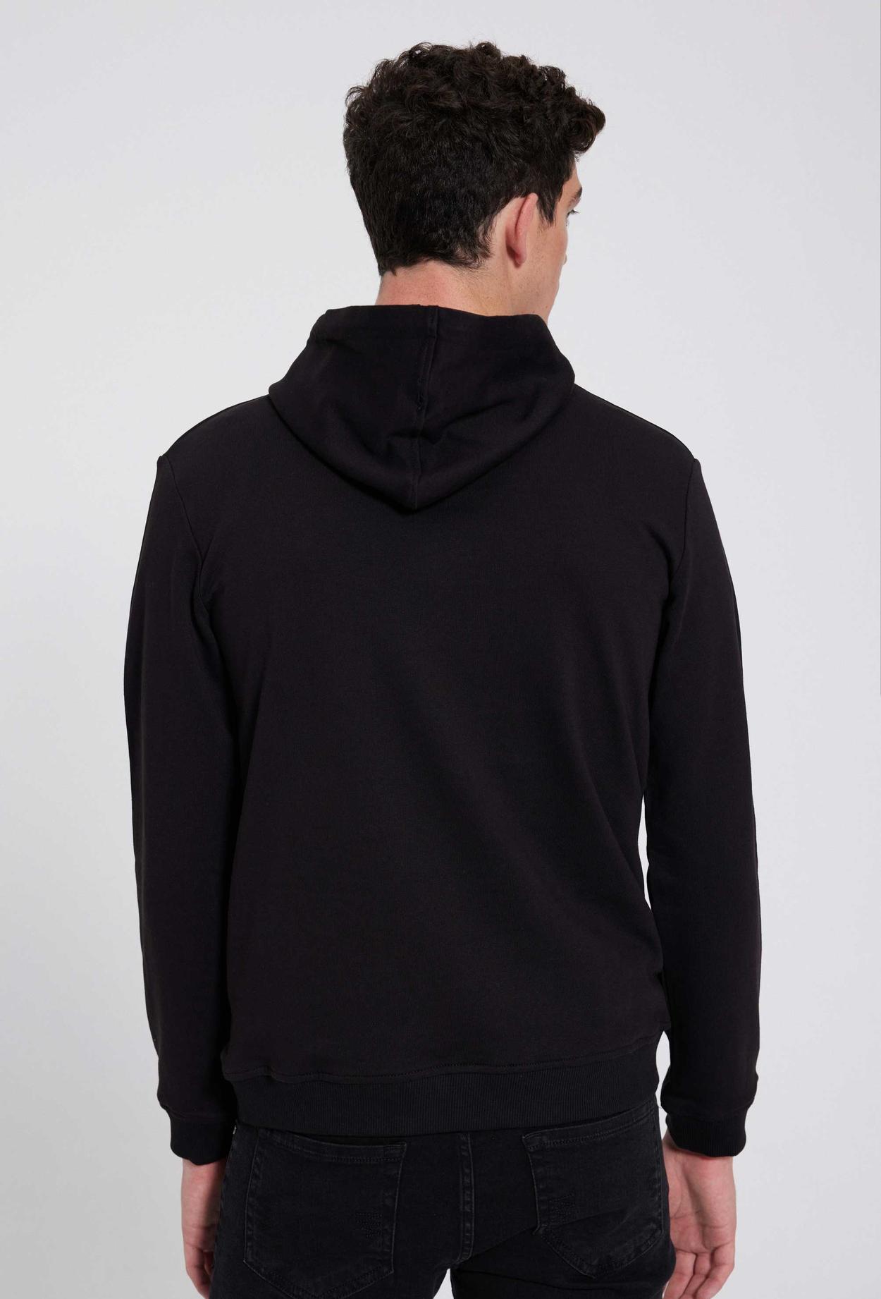 Ds Damat Slim Fit Siyah %100 Pamuk Sweatshirt