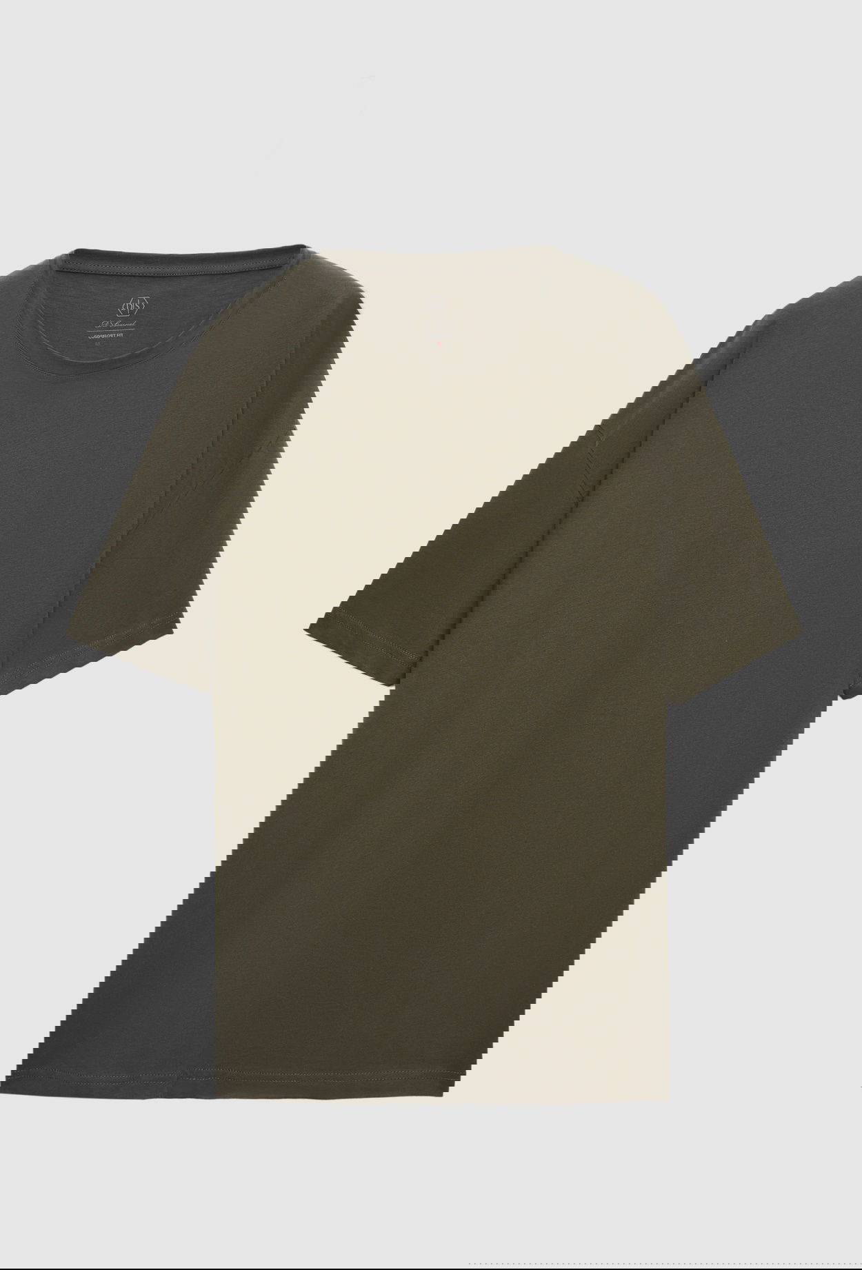 Ds Damat Oversize Haki Bisiklet Yaka %100 Pamuk T-Shirt