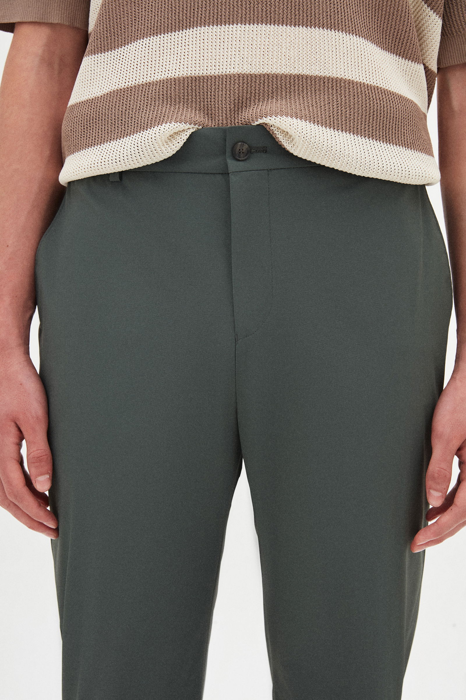 Tween Relaxed Fit Yeşil Düz Chino Pantolon - 8684478481138 | D'S Damat