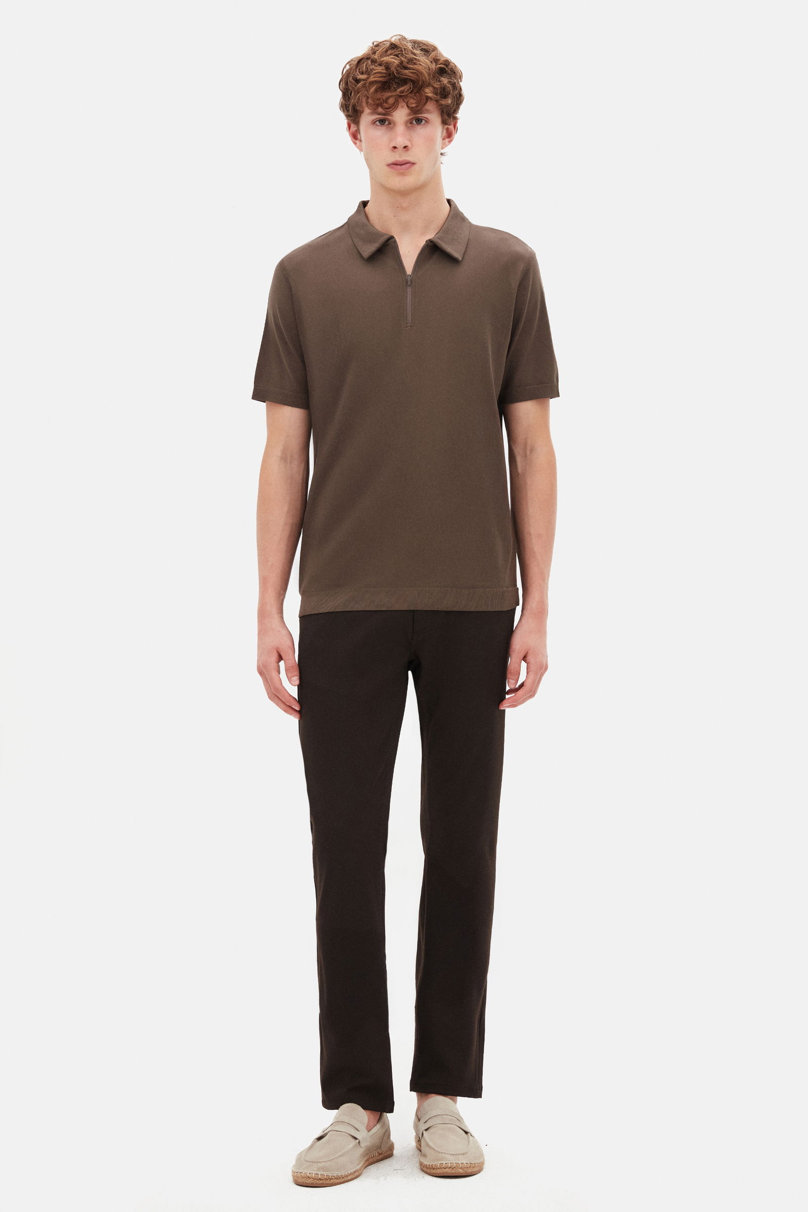 Tween Super Slim Fit Kahverengi Düz Bi Stretch Chino Pantolon - 8684478613089 | D'S Damat