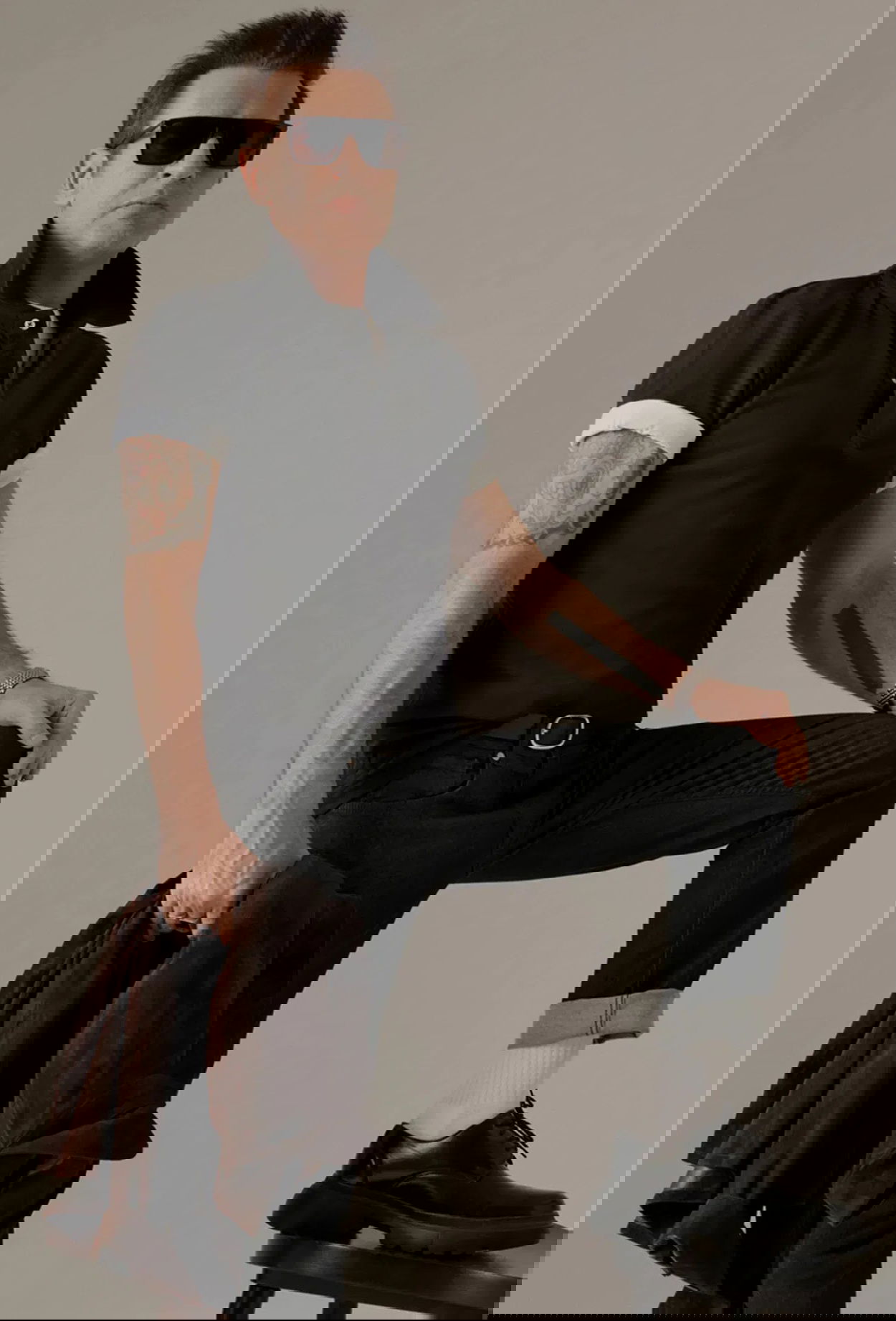Ds Damat Regular Fit Siyah %100 Pamuklu Uzun Ömürlü Kıvrılmaz Polo Yaka Nakışlı T-Shirt