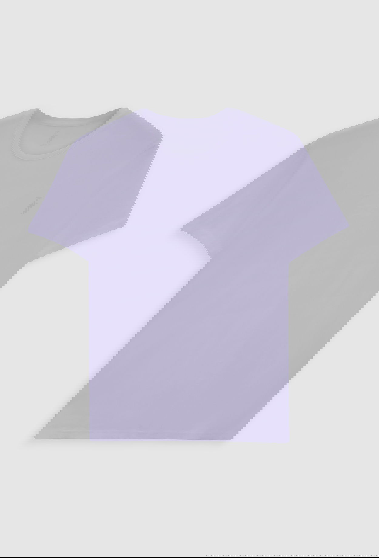 Twn Slim Fit Galaktik Leylak Düz Kabartma Baskılı T-Shirt