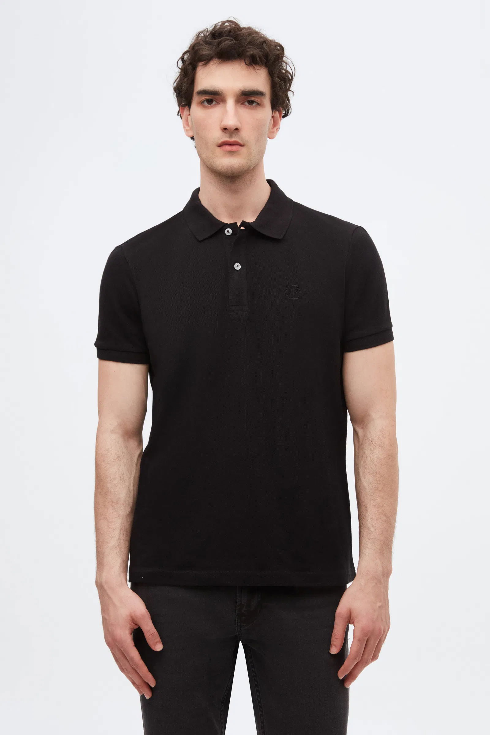 Ds Damat Regular Fit Siayh/Bordo/Taş Pike Dokulu %100 Pamuk Polo Yaka T-Shirt - 8683578060724 | D'S Damat